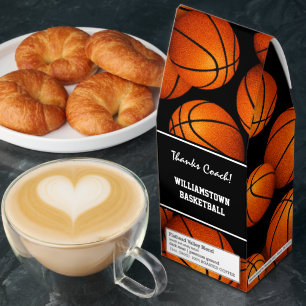basketballs pattern kids basketball coach gifts roasted coffee
