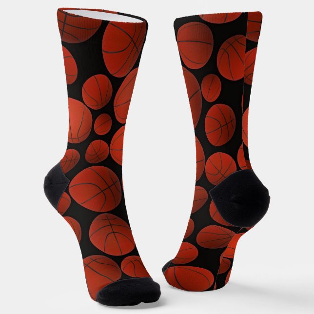 Basketballs pattern socks (Angled)
