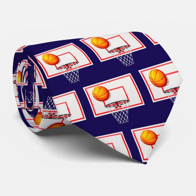 Basketballs Pattern | Sport Gifts Neck Tie (Rolled)