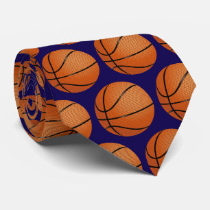 Basketballs Pattern Sport Gifts Neck Tie