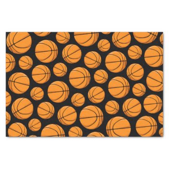 Basketballs Pattern Tissue Paper by mishmoshmarkings at Zazzle