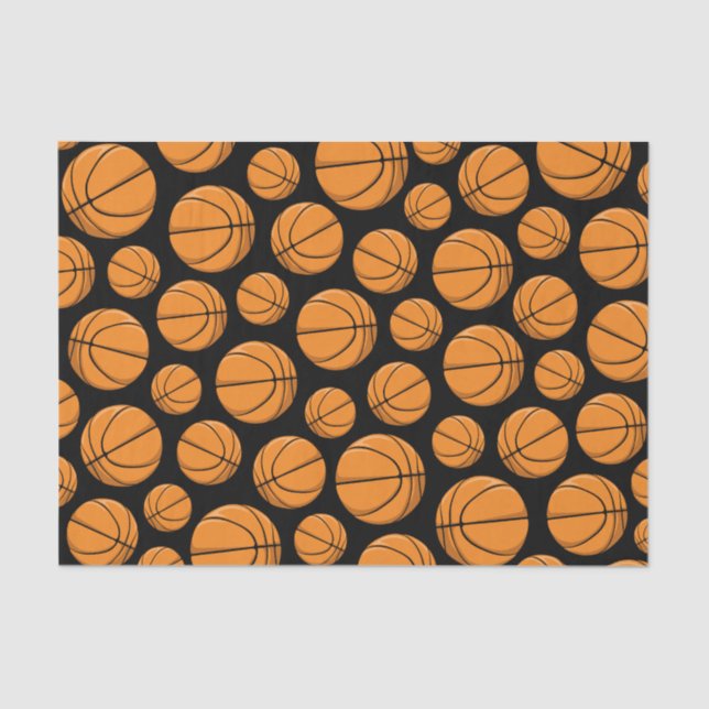 Basketballs Pattern Tissue Paper (Front)