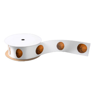 Basketballs Satin Ribbon