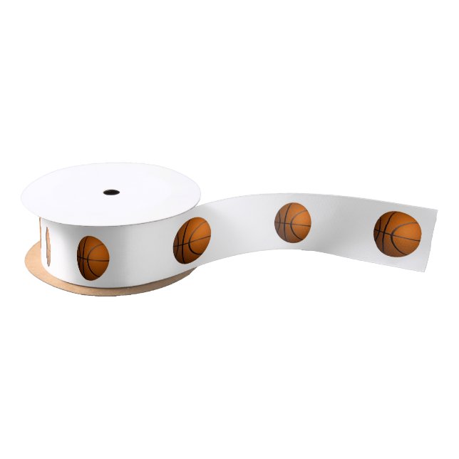 Basketballs Satin Ribbon (Spool)