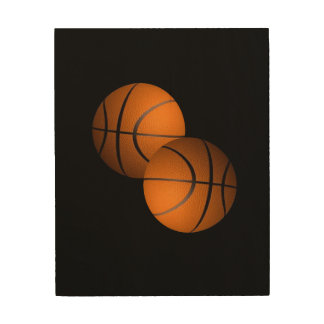 Basketballs Wood Wall Decor