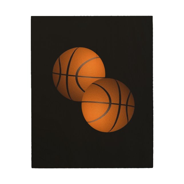 Basketballs Wood Wall Decor (Front)