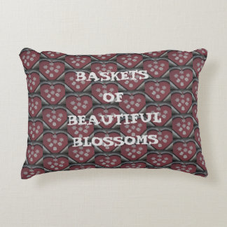 Baskets Of Beautiful Blossoms Accent Pillow
