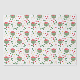 Baskets of Berries Strawberry Flowers Summer  Tissue Paper