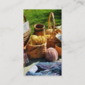 Baskets of Yarn at Flea Market Business Card (Back)