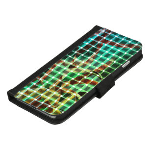 Baskets style of green brown resembles dry straw iPhone 8/7 plus wallet case