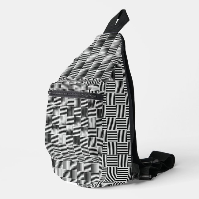 Basketweave Design Sling Bag
