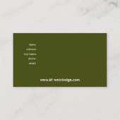 Basketweave Jungle custom designer business card (Back)