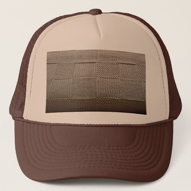 Basketweave Patchwork Knit by Shirley Taylor Trucker Hat (Front)
