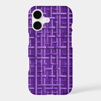 basketweave pattern in regal purple iPhone 17 case