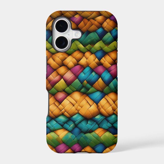 Basketweave pattern iphone case (Back)
