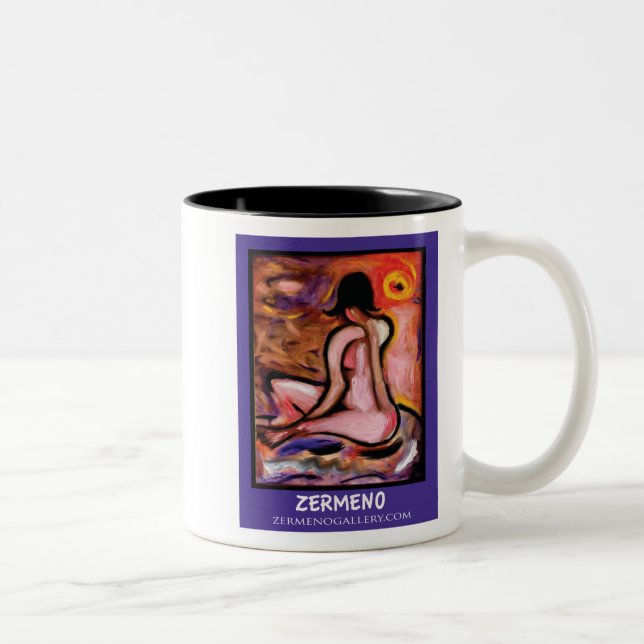 "Basking in the Sun" by Zermeno Two-Tone Coffee Mug (Right)