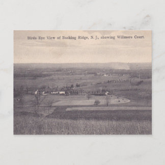 Basking Ridge NJ, Aerial View, Vintage Postcard
