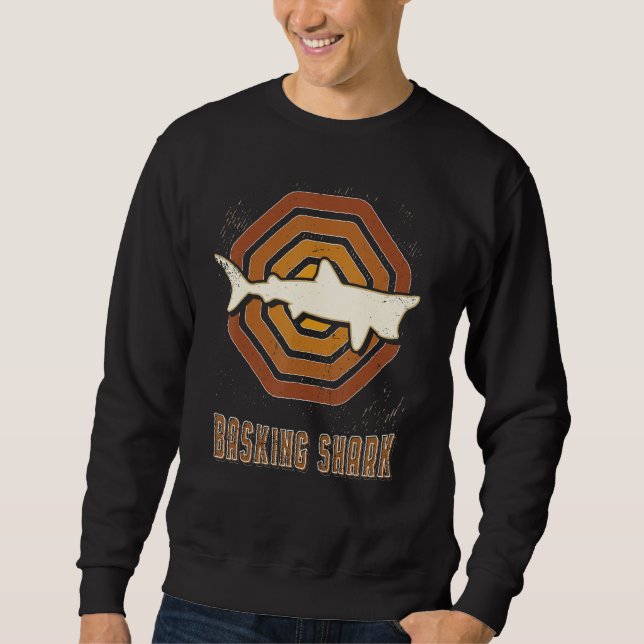 Basking Shark Vintage Retro Classic Animal Love Sweatshirt (Front)