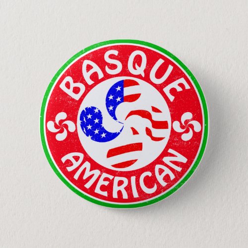 Basque American Euskara Lauburu Cross Button