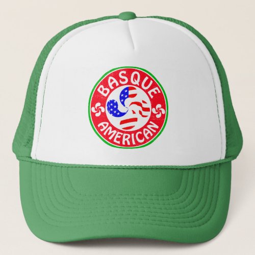 Basque American Euskara Lauburu Trucker Hat