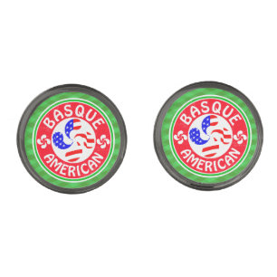 Basque American Lauburu Cross Cufflinks Cuff Links