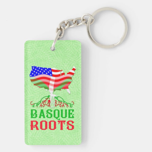 Basque American Roots Keyring (Back)