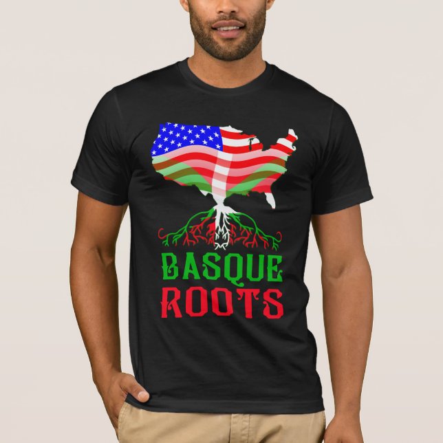 Basque American Roots T-Shirt (Front)