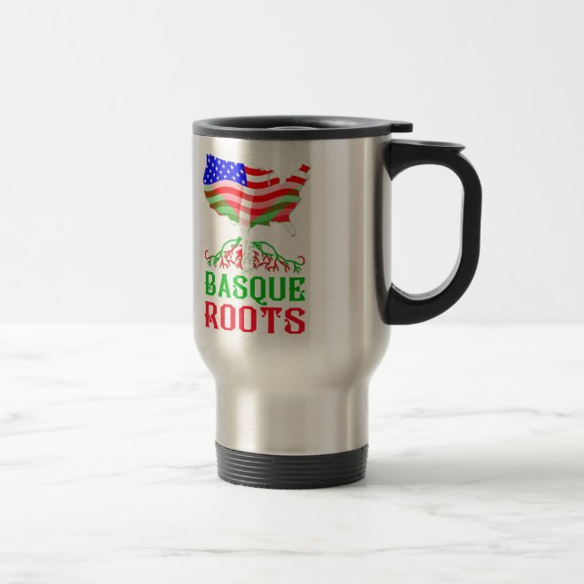 Basque American Roots Travel Mug (Right)