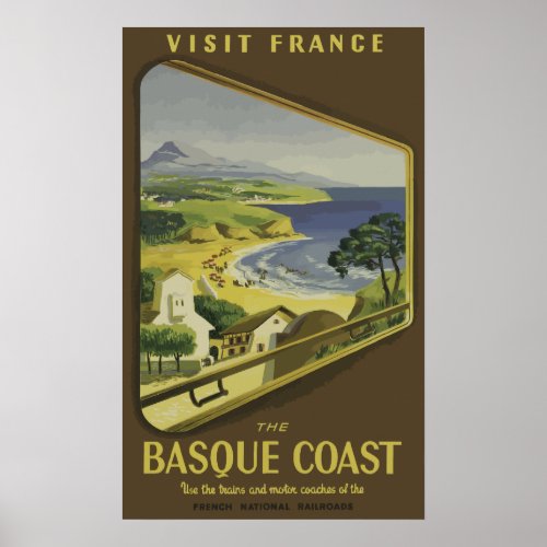 Basque Coast _ France Vintage Poster