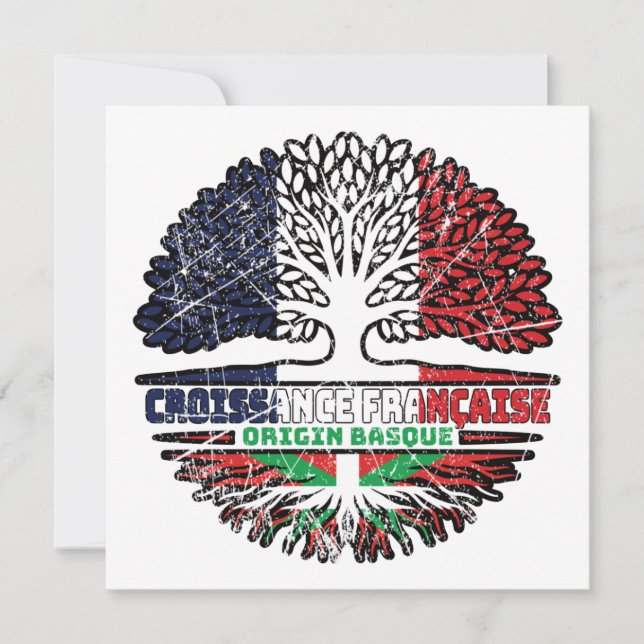 Basque Country Basque French France Tree Roots Card (Front)