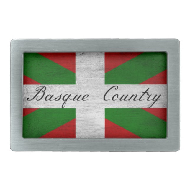 Basque Country Distressed Flag    Belt Buckle (Front)