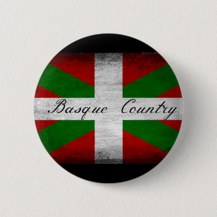 Basque Country Distressed Flag  Button