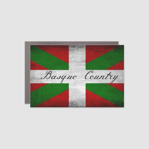 Basque Country Distressed Flag Car Magnet