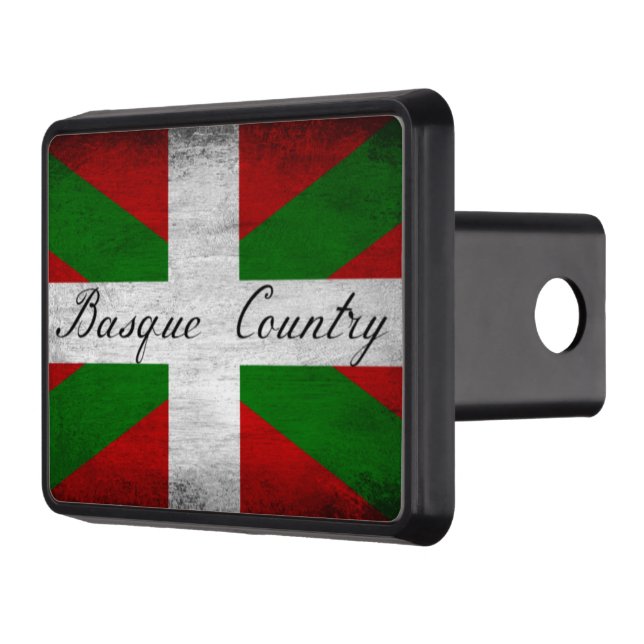 Basque Country Distressed Flag  Hitch Cover (Left)