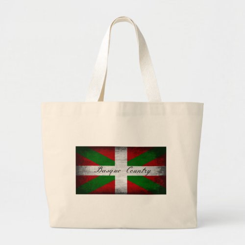 Basque Country Distressed Flag Large Tote Bag