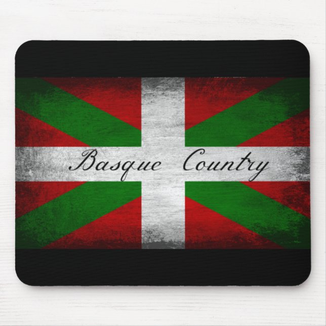 Basque Country Distressed Flag Mouse Pad (Front)