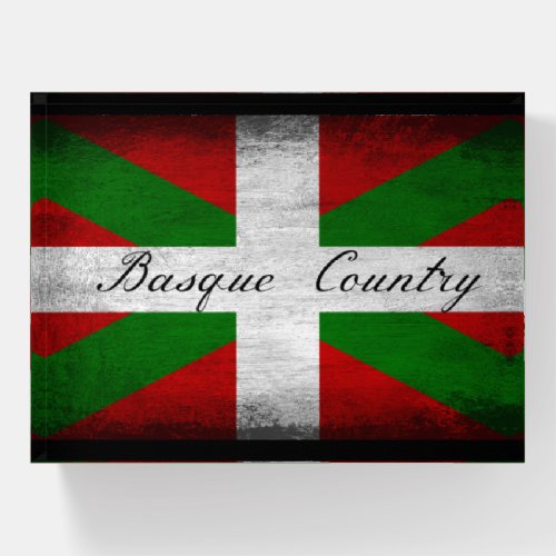 Basque Country Distressed Flag  Paperweight