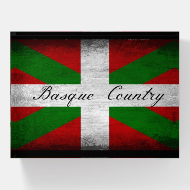 Basque Country Distressed Flag  Paperweight (Front)