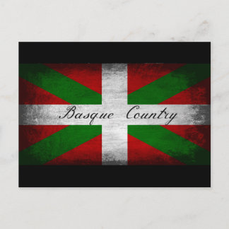 Basque Country Distressed Flag Postcard