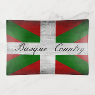 Basque Country Distressed Flag  Trinket Tray