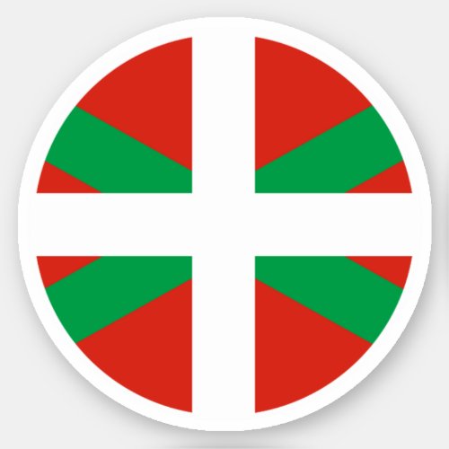 Basque Country Flag Round Sticker