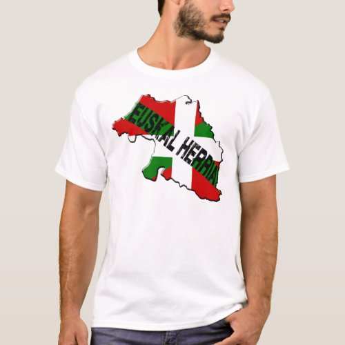 Basque country map plus euskal herria flag T_Shirt