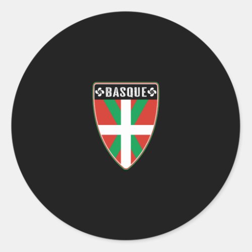 Basque Country Shield Classic Round Sticker