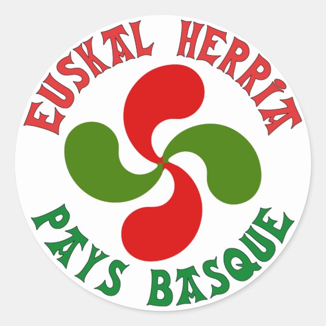 Basque Cross Classic Round Sticker (Front)