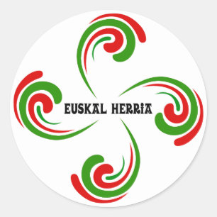 Basque Cross Classic Round Sticker