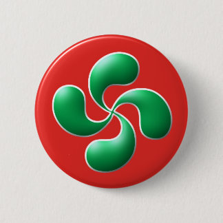 Basque cross pinback button