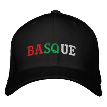 Basque Embroidered Baseball Cap by GrooveMaster at Zazzle