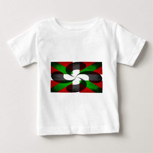 Basque Flag and Cross Baby T-Shirt (Front)