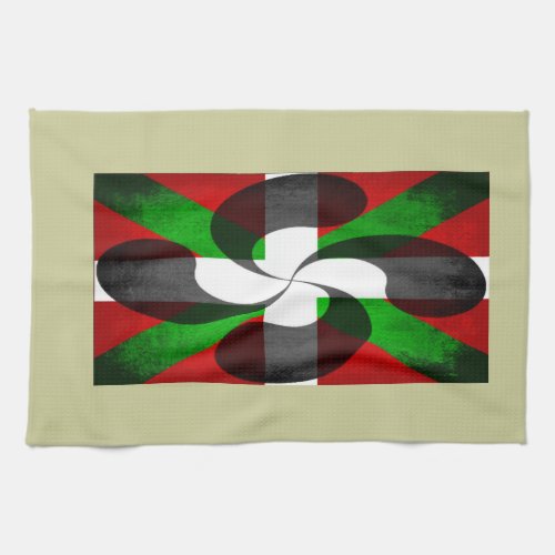 Basque Flag and Cross Kitchen Towel