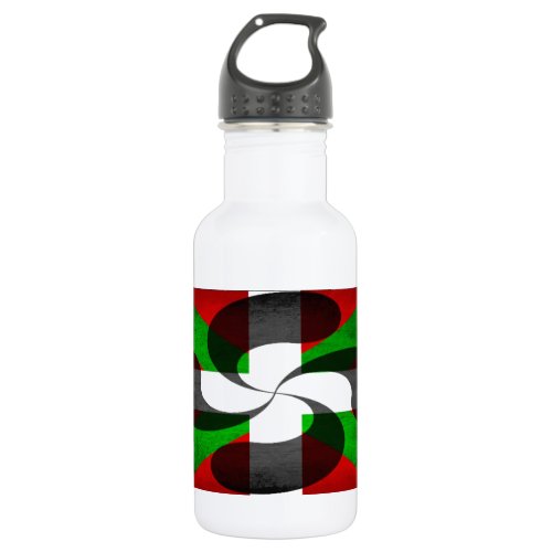 Basque Flag and Cross Stainless Steel Water Bottle